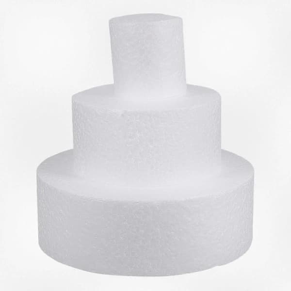 Set of 3 Empty Foam Cake Dummy for DIY Baking and Cake Decorating