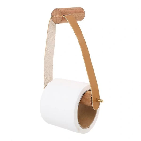 HA~1 Sæt Træ Rulle Toiletpapir Papirhåndklædeholder