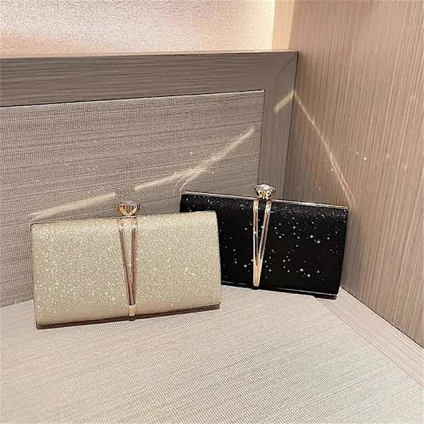Glittrende bryllupspung til kvinder piger mode crossbody taske aftenpung