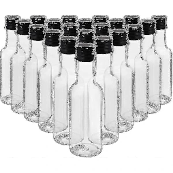 Mini Flaskor (24-pack) - Återanvändbara 50 ml Tomma Flaskor Med Skruvkorkar Och Tratt