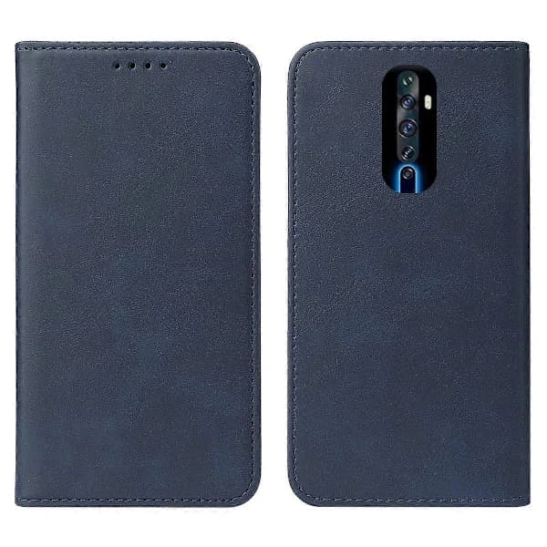 Magnetiskt läderfodral för OPPO Reno2 Z [] Blå