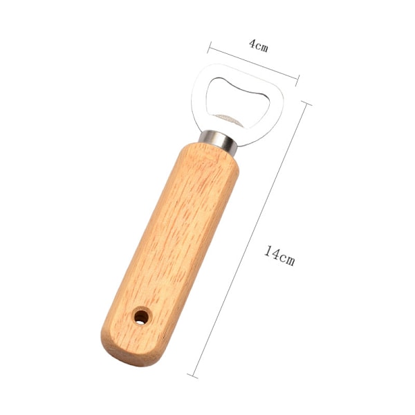 2 Pcs Wood Wine Bottle Opener Stainless Steel Bottle Opener Wood Handheld Heavy Duty Bartender Bottle Openers Cider Bottle