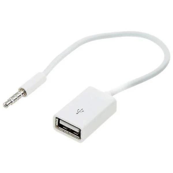 3,5 mm:n Aux-uros USB-naaras -sovitinkaapeli