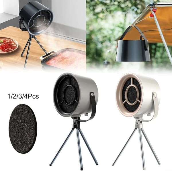 Bærbar mini emhætte – mobil udsugsventilator til grill, camping, køkken & rejse