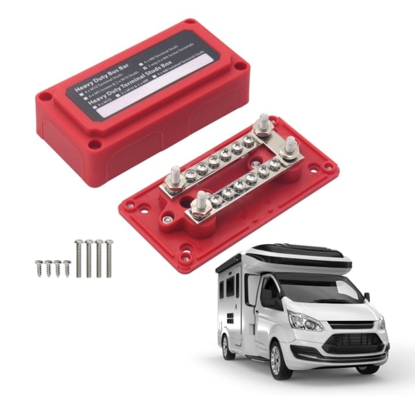/HH/100A Virtakisko Tehokas modulaarinen rakenne Virranjakolohko raskaan käytön virransyöttöön muovissa auto- ja virta-käyttöön Punainen