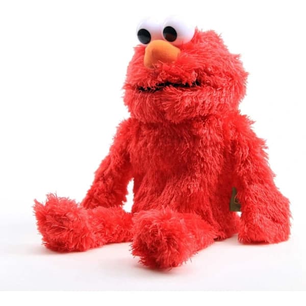 HA-Elmo Dockdocka Plysch Röd Nalle Handdocka Leksak Present