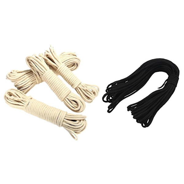 1 st 20m remskiva linrep dia. 4mm & 1 st Paracord 550 fallskärmsrep 7 kärnsträng svart 50ft