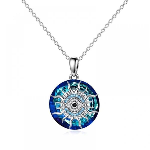 Onde øye halskjede 925 Sterling Sølv Hamsa Hånd/Sol/Jeg Elsker