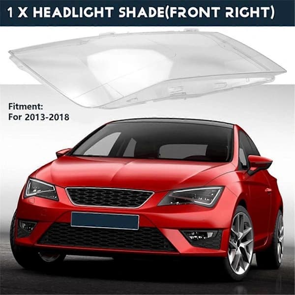 Transparent bilfrontlykteglass for Seat Leon 2013-2018 Høyre Front