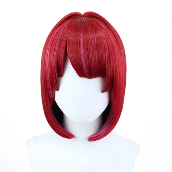 1:a Arima Kana Cosplay Peruukki Oshi No Ko 33cm Lyhyt Bobo Peruukki Punainen M