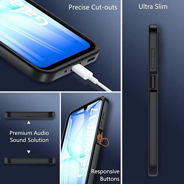 Booling Robust Heltækkende Beskyttelsesetui til Samsung Galaxy A17 5G/4G - Sort Sort
