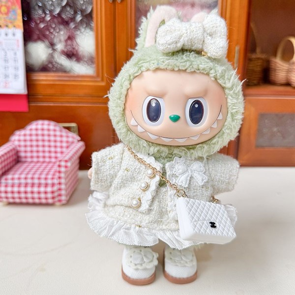 [HH]LABUBU Muotivaatteet Yllätyslaatikko Söpö vaatetus Sarjakuva Vaalea teema vaatteet yllätyslaatikko sopii 15cm POP MART LABUBUlle 15 cm-17cm labubu 2
