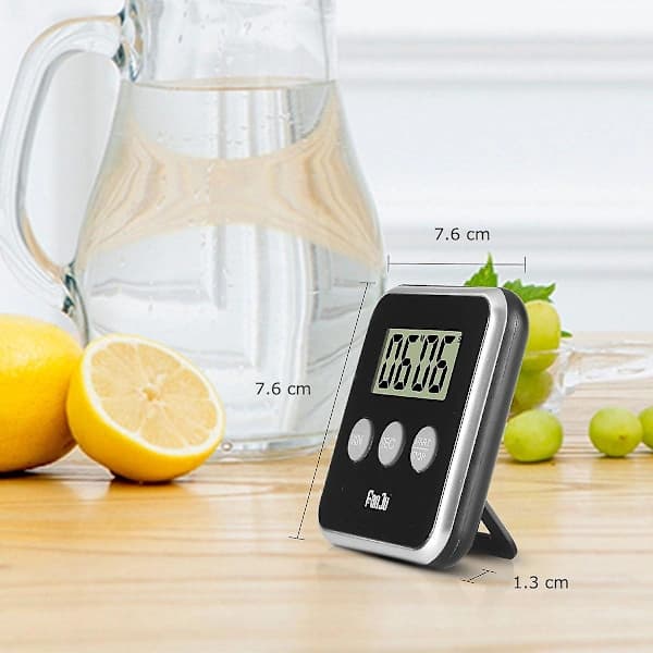 Egg Timer Digital Kökstimer med Stor Display/Hög Alarm/Magnetisk Baksida/Fällbart Ställ/Lättanvänd Mini Nedräkningslarm