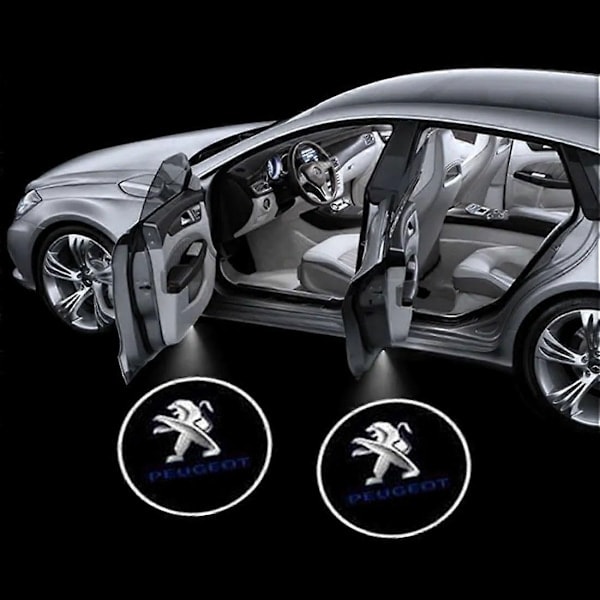 /HH/ 2 kpl Auton Tervetuliaisvalot Yhteensopiva Peugeot 508/607/806/807 kanssa, Auton Lätäkkö Valot LED Projektio Autonosat - Perfet 4