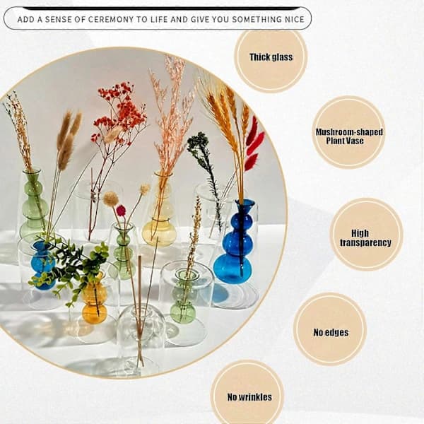 Dobbeltvægget Glasboblevase - Hydroponisk Knopdisplay til Hjem/Begivenhed