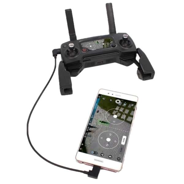 /HA/USB-C til Micro-USB for DJI Mavic Pro / Spark (30cm) Svart