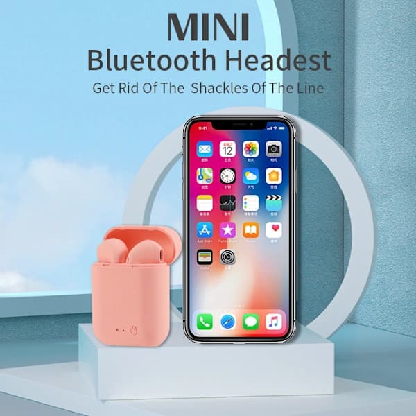 TWS i7 mini2 Binaural Sport Bluetooth 5.0 Headset, Caron Trådløst Bluetooth Headset rosa rosa