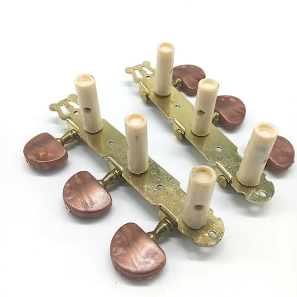 HA~2 stk Klassiske Gitarstemmeskruer Stemmeskruer Mekanikk 3L3R Profesjonelt Gitartilbehør Gitardeler, Rødbrun