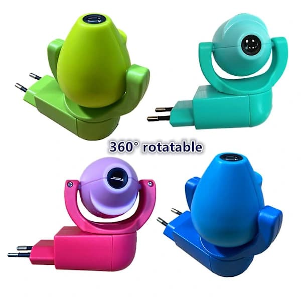 Stjerne- og månedyrsprojektor LED-projektor 6 billeder Sensor EU-stik Natlampe Grøn