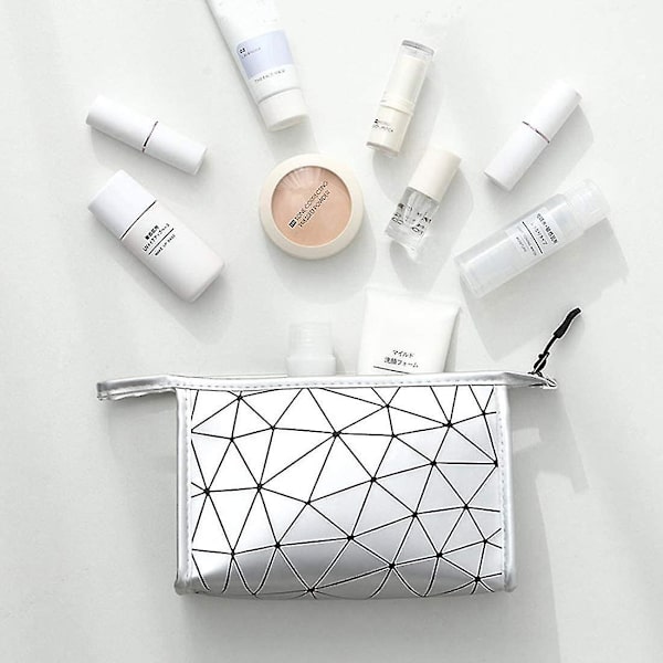 Makeup taske, rejse toilettaske vandtæt PU læder sammenklappelig kosmetik taske