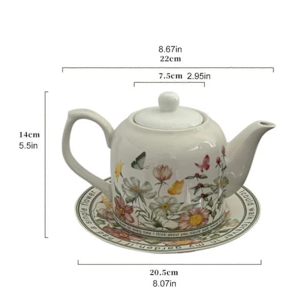 Teapot with Handle Reusable Juice Water Pitcher Coffee Pot for Office Hotel Milk