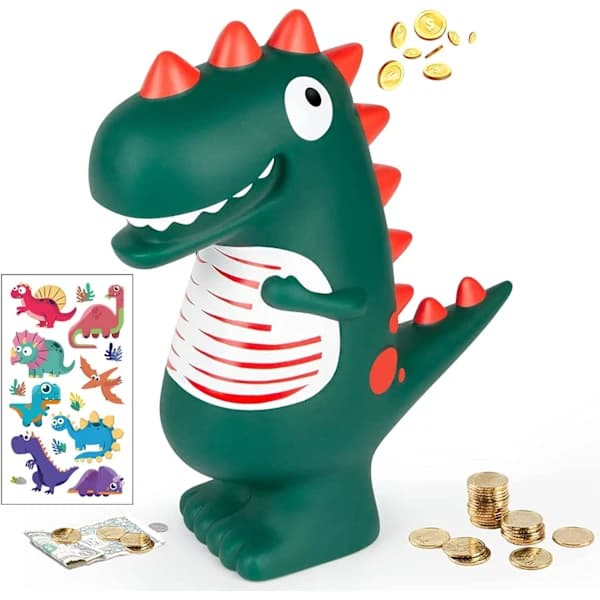 HA~Sparbössa, Dinosaurie Sparbössa, Sparbössor För Barn, Tecknad Grön Dinosaurie Barns Sparbössa, Fallsäker