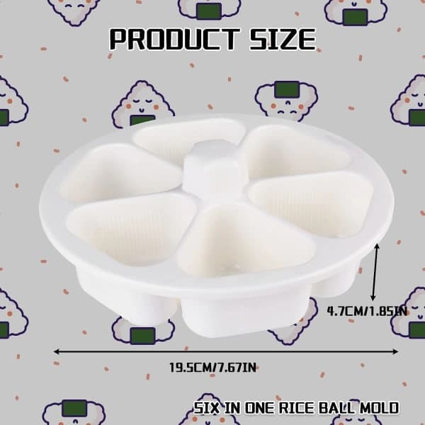 CDQ Sushi Maker Onigiri Form Bento Form Sushi Maker for restauranter, hjem, kontor, camping (hvit)