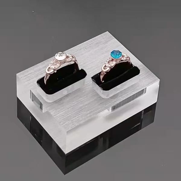 Dubbla Ringar Display Stand Smyckesbutik Vitrinehållare