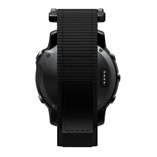 22 mm Kellon ranneke Garmin Fenix 5/6/7 Forerunner Approach Musta Musta Musta