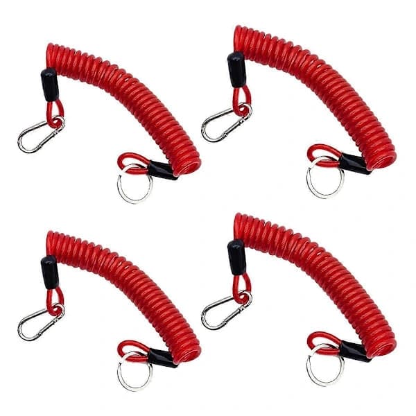 6FT Tilhenger Brems-Bryter Kabel, Tilhenger Brems-Bryter Sikkerhetskabel Fjær Trekke Spiraltråd for Campingvogn