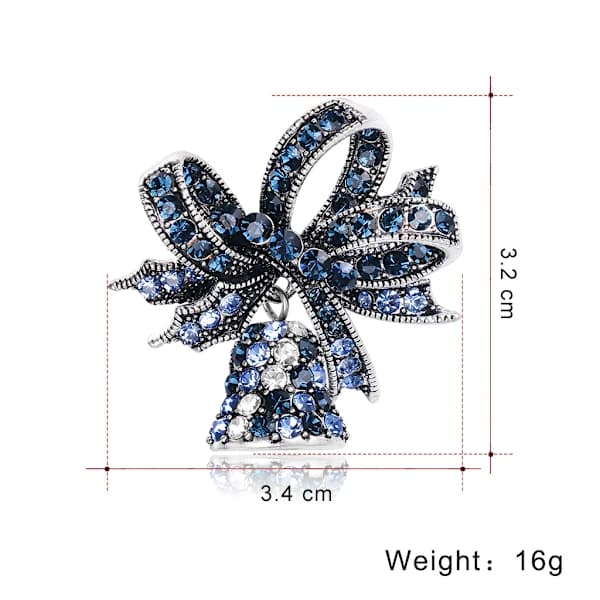 2 stk. matchende legering diamant julebrocher mode temperament