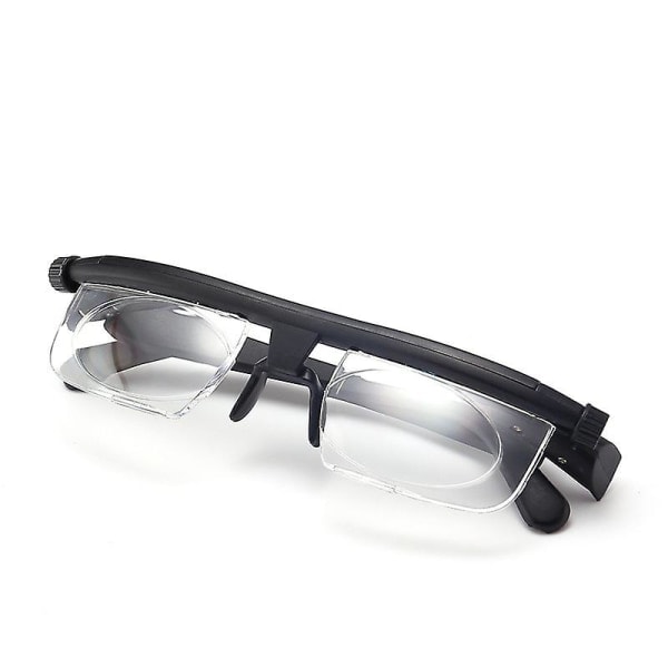 Bärbara glasögon med justerbar styrka och zoom för hyperopi, svarta, längd 14 cm, bredd 3 cm