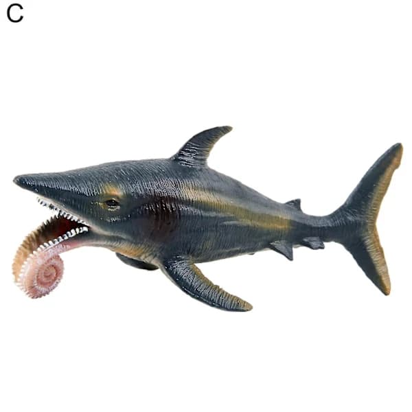 Stor Megalodon Haj Legetøj Praktisk Evne Rustfri Bedste Samling Realistisk Havdyr Hvid Haj Figur Til Dekor B