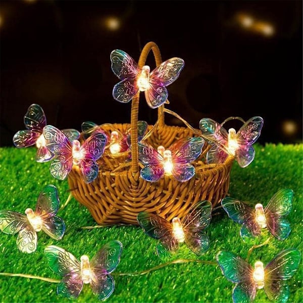 4 stk. 1m 10 LED Butterfly Fairy Light Strings Garland Piger Butterfly Fødselsdagsfest Bryllup Hjem Børn