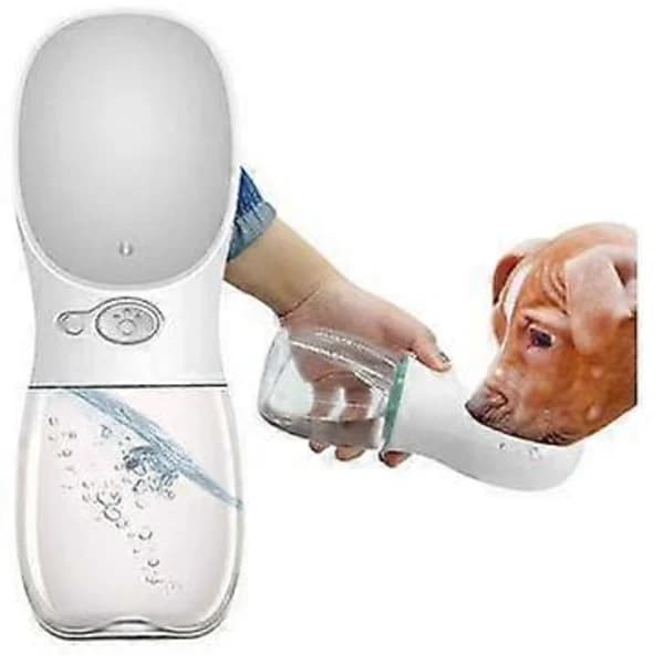 Vannflaske for hund / Hundeflaske 350ml - Hvit Hvit