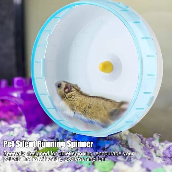 Hamsterhjul (Stativ ingår ej), 12 cm Tyst Löphjul för Husdjur, Möss, Gerbiler, Råttor