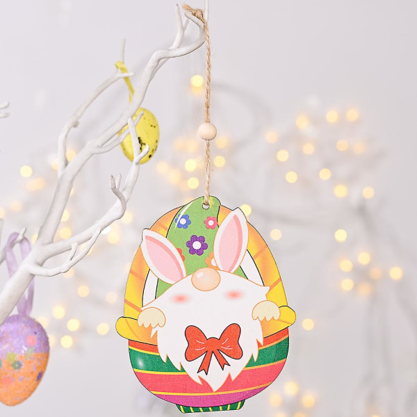 Easter Ornament Easter Wooden Rudolph Pendant Easter Print Ornament