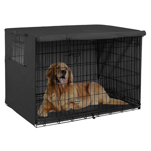 Dog Crate Cover,dog Kennel Cover For Medium And Large Dog, Heavy Duty Oxford Fabric,pet Kennel Cover Waterproof Anti-uv,dog Cage Cover With Mesh Windo