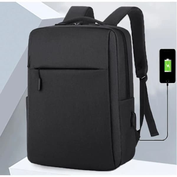 15,6\" Laptop Rygsæk med USB-oplader Sort