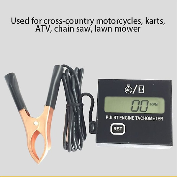 Motorcykel-tachometer til små motorer, induktiv timetæller til motorsav Atv motorcykel Utv-motor