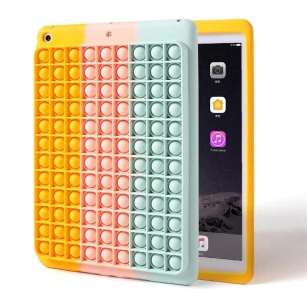 Cover med Pop it-legetøj til iPad 10,2 \", Regnbue