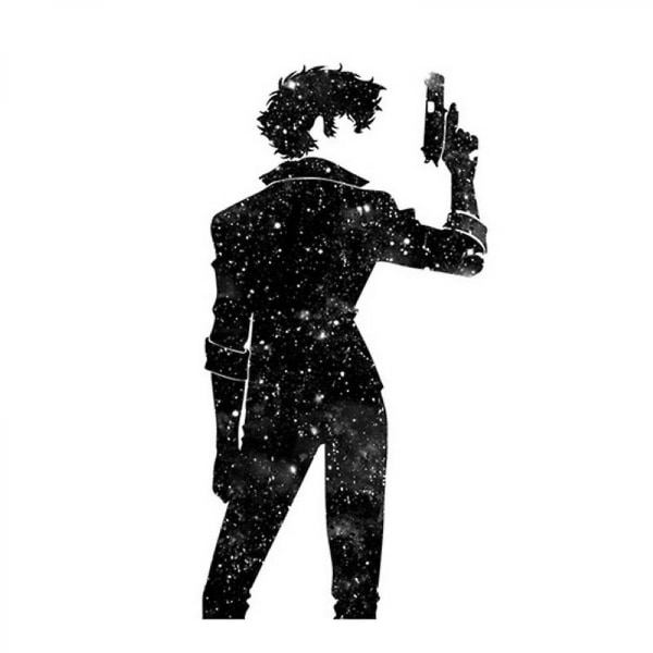 Wekity Bounty Hunter Wall Art Lærredstrykplakat, Enkelt Mode Sort og Hvid Kunsttegning Dekor til Hjem Stue Soveværelse Kontor og Børn