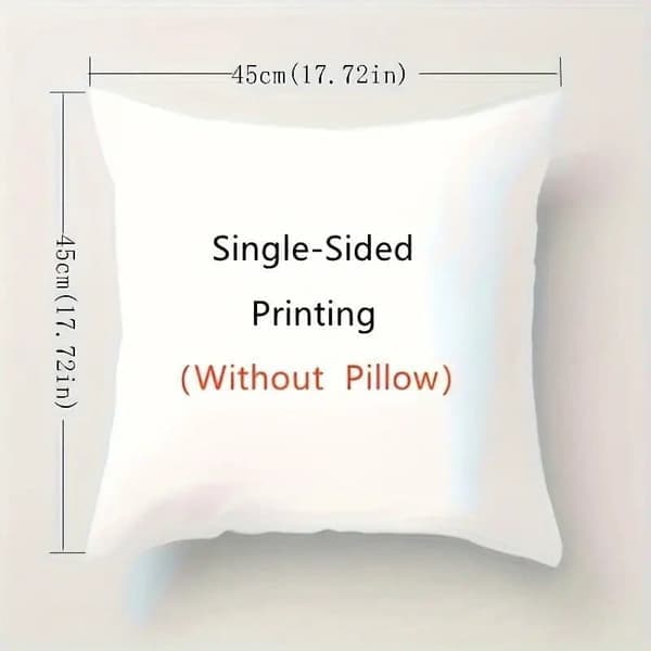 4-pack Juldekorations Kuddfodral 45x45cm, Polyester med Dragkedja, Dekorativa Kuddfodral för Soffa & Hem