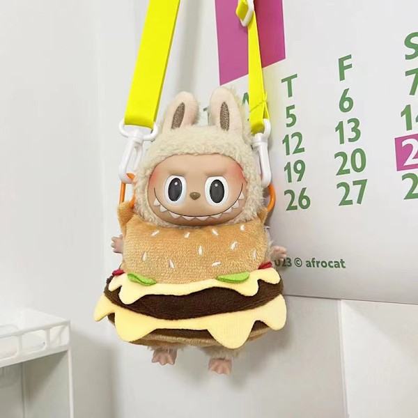 [HH]Labubu Vaatteet Merkki Designer Vaatteet Labubu Vaatteet Laukku Kengät Pukeutumiskoristeet Naamiointi Pendant hamburger