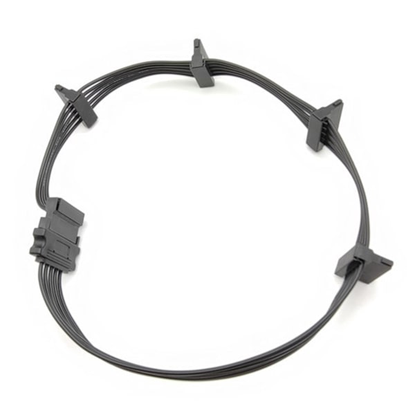 3x 15-pin SATA-strömkabel för hårddisk, 1 hane till 5 hona, förlängningskabel för Di