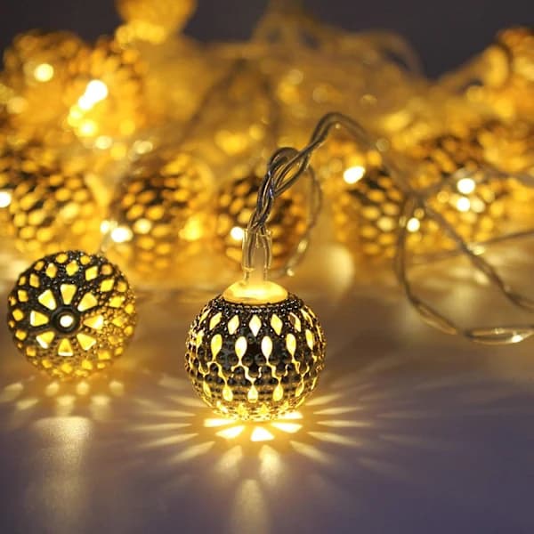 40 LED gardinlys, juletræslys, julebelysning, julegardinlys, jule LED-lyskæder, lysstjerne, jul