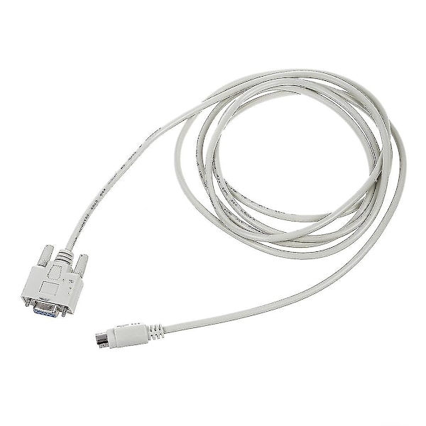 Db9p til 8p Mini Din Rs232 Download-kabel Hvid 8,2 fod til Plc Dvp-eh