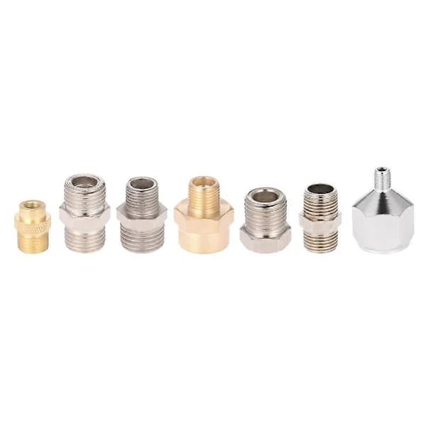 Professionellt 7-delars Airbrush Adapter Kit Kopplingsset För Kompressor & Airbrushslang []