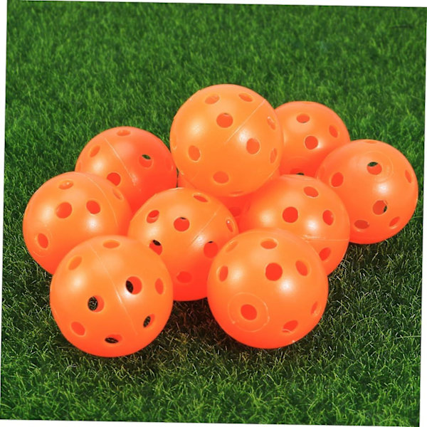 6 st set färgade golfbollar inomhus golfbollar utomhus picklebollar barnbollar tillbehör ihålig svingövningsboll för inomhusboll för utomhusplast