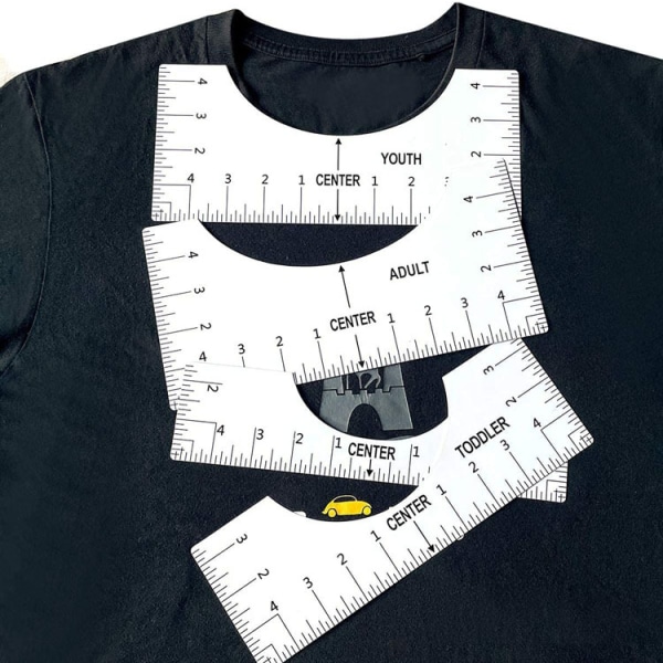 T-shirt linjalguide, t-shirtjusteringsverktyg för att centrera design